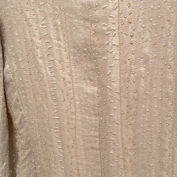Louis Feraud Evening Jacket Silk with Pearl Embelishment Size 6 - Picture 12 of 15